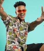 Campus sutra men's multicolour artistic jungle shirt