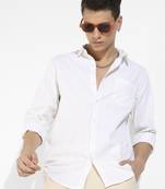 Men's white chalk striped shirt