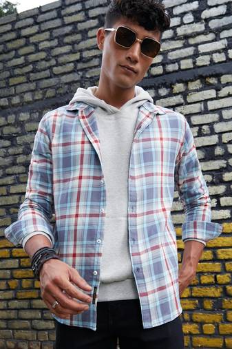 Men's multi checks print shirt