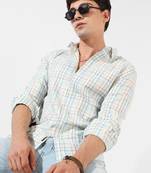 Campus sutra men's multicolour checkered regular fit casual shirt