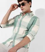 Men's cotton buffalo check shirt