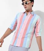 Men's multicolour roman striped shirt