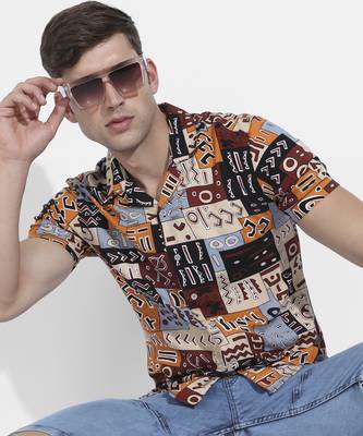 Men's multicolour aztec print shirt 1