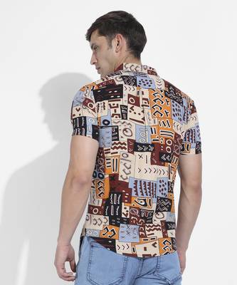 Men's multicolour aztec print shirt 3