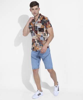 Men's multicolour aztec print shirt 4