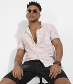 Men's multicolour honeycomb knit shirt