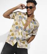 Men's multicolour abstract print shirt