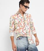Men's multicolour flowing vines shirt