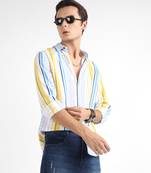 Men's multicolour geometrical print shirt