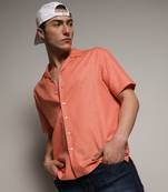 Men's tangarine orange heathered shirt