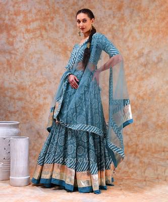 Dil Kash Powder Blue Lehenga Set 2