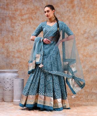 Dil Kash Powder Blue Lehenga Set 3