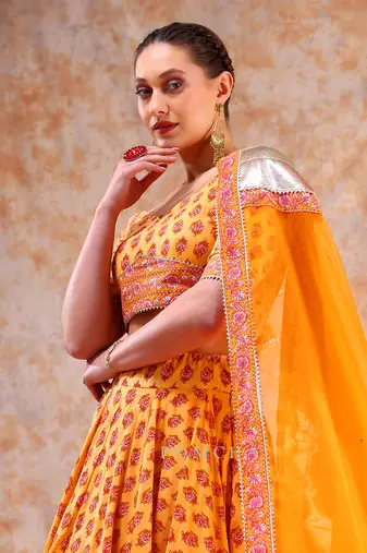 Dil Kash Yellow Lehenga Set