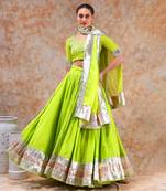 Dil Kash Bright Green Lehenga Set