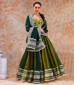 Dil Kash Green Double Shade Lehenga Set
