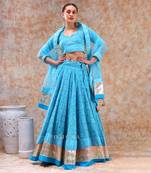 Dil Kash Bright Blue Lehenga Set