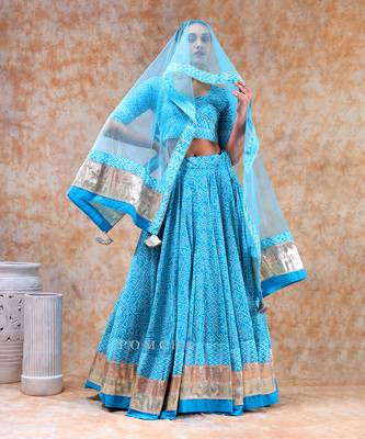 Dil Kash Bright Blue Lehenga Set 2