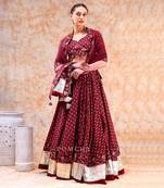 Dil Kash Maroon Lehenga Set