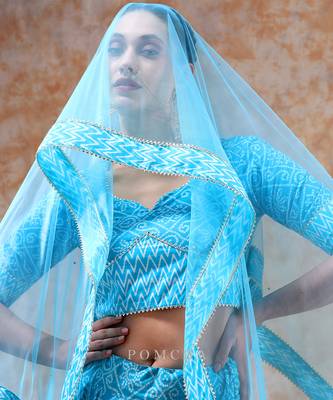 Dil Kash Bright Blue Lehenga Set 3