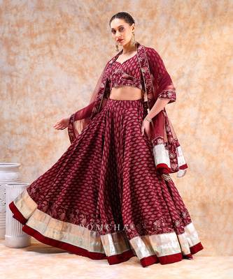 Dil Kash Maroon Lehenga Set 4