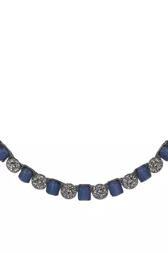 Light blue stone necklace set