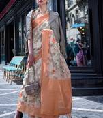 Off White Banarasi Silk Zari Weaving Border And Rich Pallu Saree With Blouse For Women