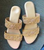 Gold zardosi flats