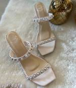 White pearly stilettos