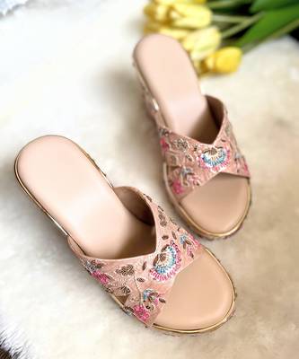 Blush pink wedges 1