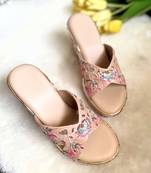 Blush pink wedges