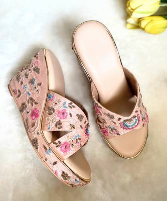 Blush pink wedges 2