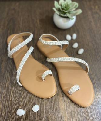 White embroidered flats 2