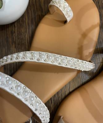 White embroidered flats 3