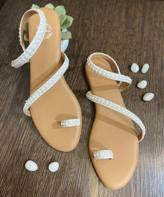 White embroidered flats 5