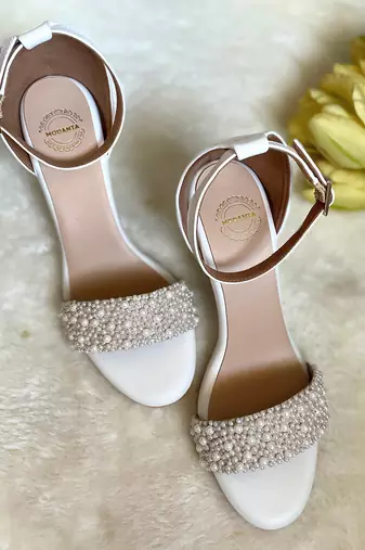 Pearl strap wedges