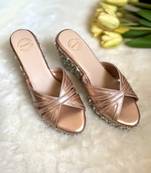 Rose gold wedges