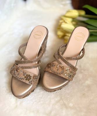 Antique embroidered wedges 1