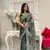 Green Abrstract Print Saree With Resham Work On Jimmy Choo c For Glam Bolly Party Looks