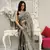 Mahendi Abrstract Print Saree With Resham Work On Jimmy Choo c For Glam Bolly Party Looks
