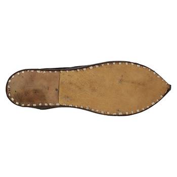 Chocolate imprinted leather men's jodhpuri mojaris 3