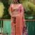Orange Dola Silk Woven Saree With Flower Digital Printed Girlish Looks
