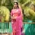 Pink Dola Silk Woven Saree With Flower Digital Printed Girlish Looks
