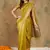 Yellow Ethnic Cotton Organza c Woven Graceful Saree