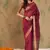 Maroon Ethnic Cotton Organza c Woven Graceful Saree