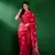 Red Woven Jacquard Work Saree For Ceremonial Indian Looks