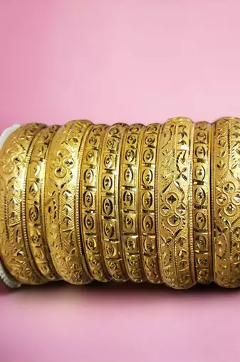 Gold bangles-and-bracelets