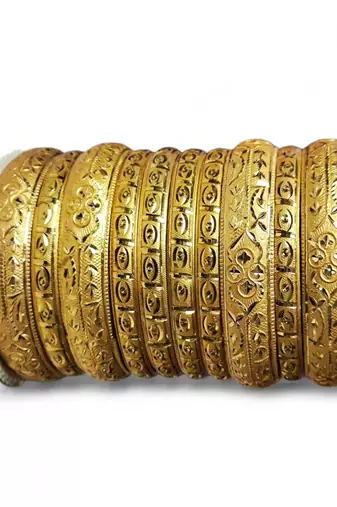 Gold bangles-and-bracelets