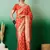 Graceful Organge Zari Woven Elegant Traditional Looks Partywear Saree