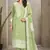Pista colour organza fabric ethnic resham embroidered festive wear salwar kameez