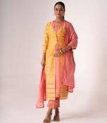 Mustard colour designer heavy wedding reception dress for perfect bridesmaid look